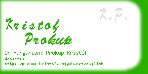 kristof prokup business card